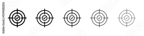 Accuracy icon filled flat sign concept for web design.