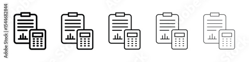 Accounting icon filled flat sign concept for web design.