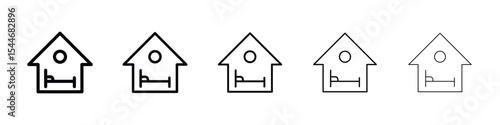 Accommodation icon filled flat sign concept for web design.
