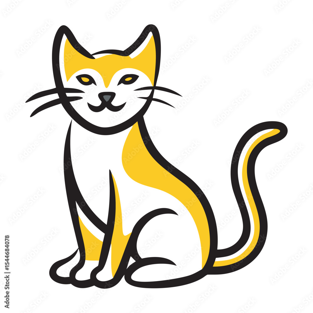 Obraz premium Cat vector art.