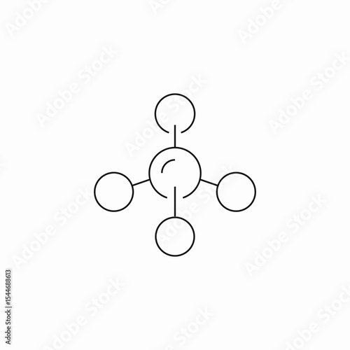 chemical molecule structure icon sign vector