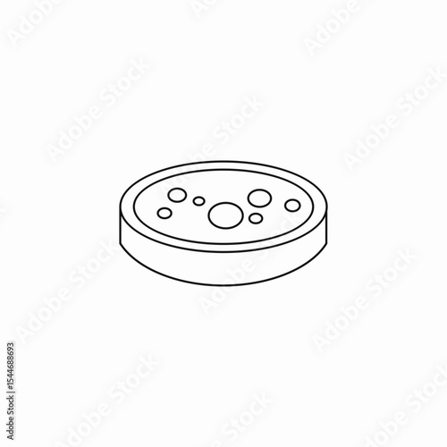 circular petri dish icon sign vector