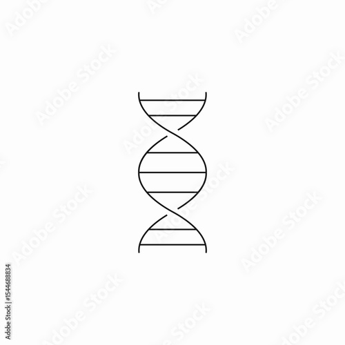 double helix dna icon sign vector