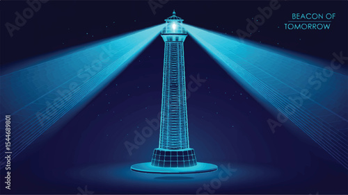 Beacon of Hope: A captivating shot showcases a lighthouse beaming its guiding light into the vast expanse, a symbol of direction and security amidst the encompassing darkness.