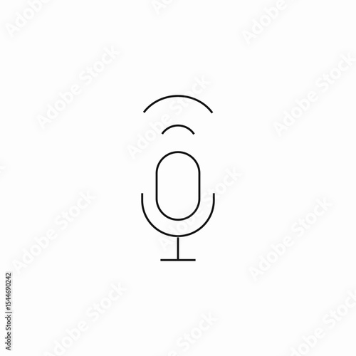 voice assistant microphone icon sign vector