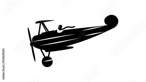 red baron , symbol, black isolated silhouette