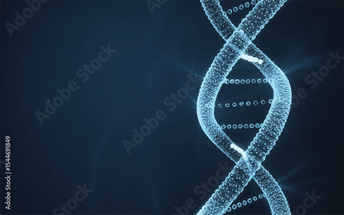 DNA strand in Molecular Detail: A captivating visual portrayal of a DNA strand. this image embodies the essence of molecular biology, and scientific research.