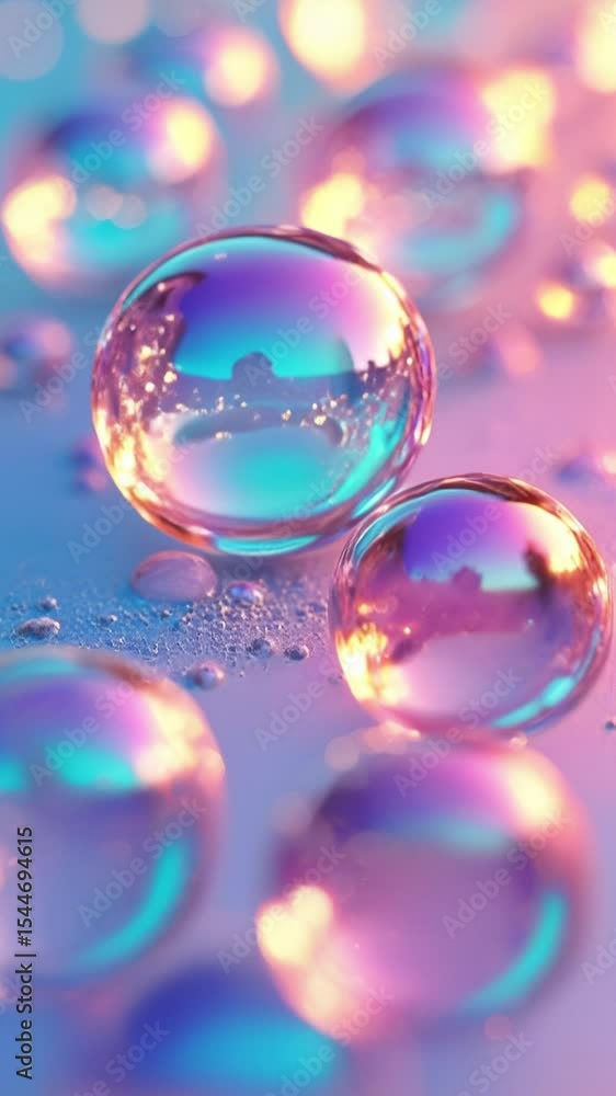 Abstract Pastel Bubbles with Rainbow Shimmer Abstract Pastel Bubbles with Rainbow Shimmer