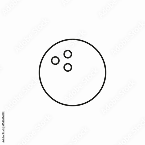 bowling alley ball icon sign vector