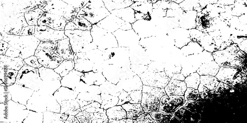 Dirt messy splash overlay and Black and white Dust overlay distress grungy effect paint. Black and white grunge seamless texture. Dust and scratches grain texture on white and black background.

