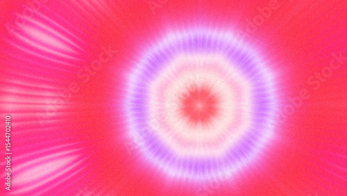 Abstract Radiant Burst with Soft Grain Texture, Symmetrical Glow Pattern in Psychedelic Style, Radiating Circular Abstract with Subtle Noise, Kaleidoscopic Starburst with Gradient Flow