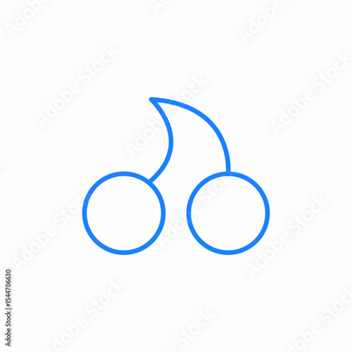 cherry fruit icon sign vector