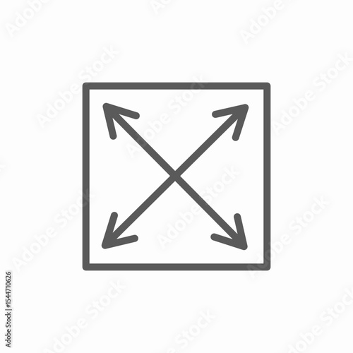expansion direction icon sign vector