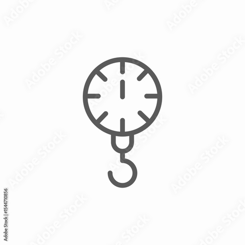 hanging scale icon sign vector