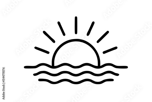 Sunrise icon vector icon