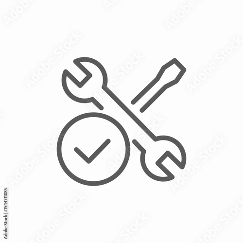 maintenance check icon sign vector