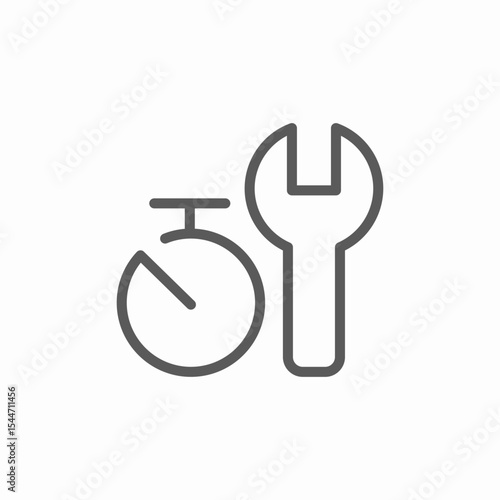 repair time icon sign vector