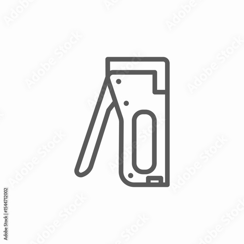 staple gun icon sign vector