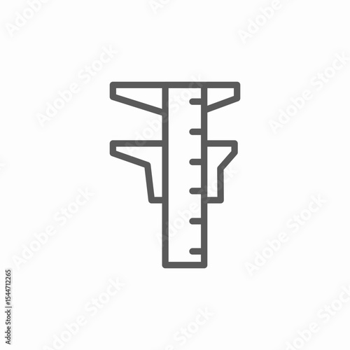 vernier caliper icon sign vector