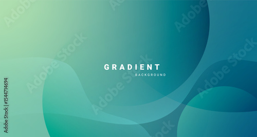 Minimal green gradient background with soft curves.