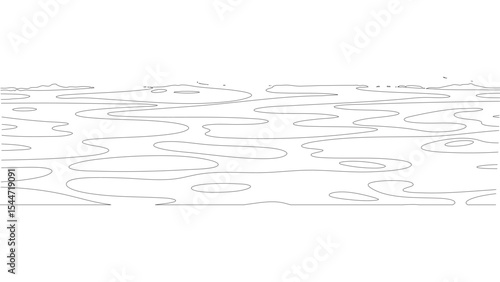 Minimal water surface contour lines in abstract pattern