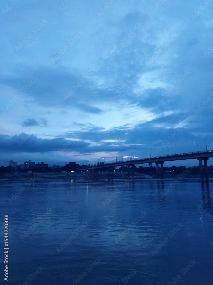 Fototapeta premium pier at sunset