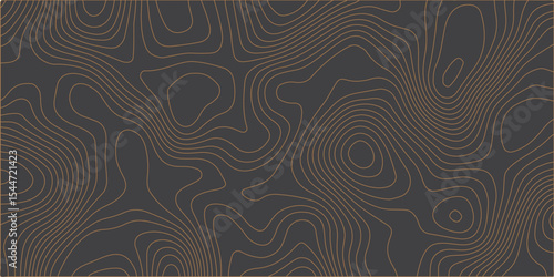 A minimalist, abstract background featuring organic, undulating contour lines in a warm, muted brown against a dark charcoal grey. The lines are thin and flowing, creating a subt