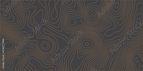 A minimalist, abstract background featuring organic, undulating contour lines in a warm, muted brown against a dark charcoal grey. The lines are thin and flowing, creating a subt