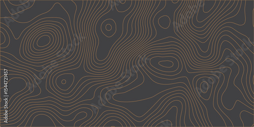 A minimalist, abstract background featuring organic, undulating contour lines in a warm, muted brown against a dark charcoal grey. The lines are thin and flowing, creating a subt