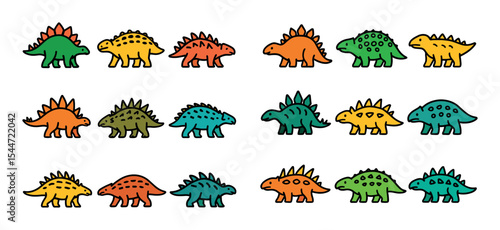 Armored Dinosaur Icons