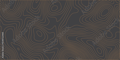 A minimalist, abstract background featuring organic, undulating contour lines in a warm, muted brown against a dark charcoal grey. The lines are thin and flowing, creating a subt