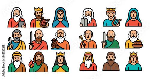 Biblical Icons Grid