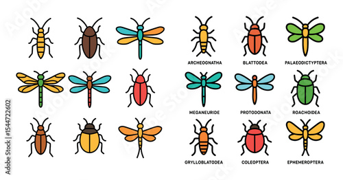 Prehistoric Insect Icons
