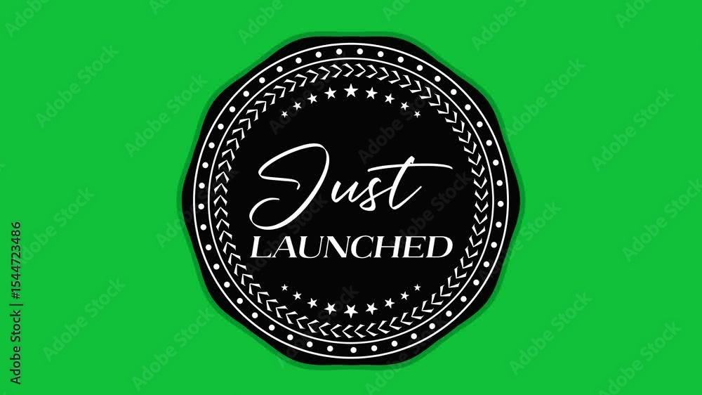 just launched Green Screen Animated Graphics Video black Badge in luxury typography for marketing