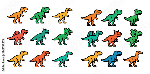 Theropod Icons Grid