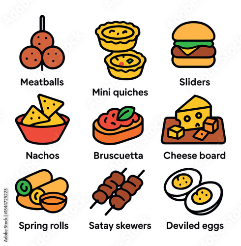 Party Snack Icons