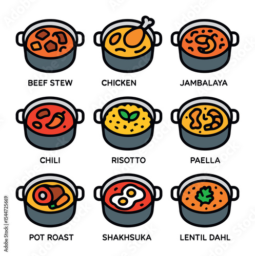 One-Pot Meals Icons