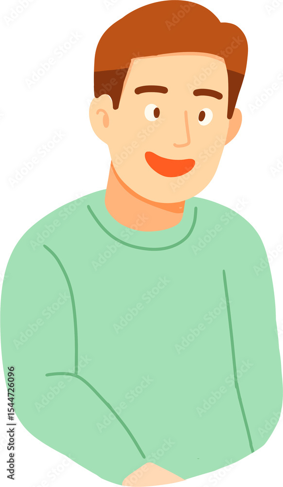 Smiling Man Character Smiling Man Character