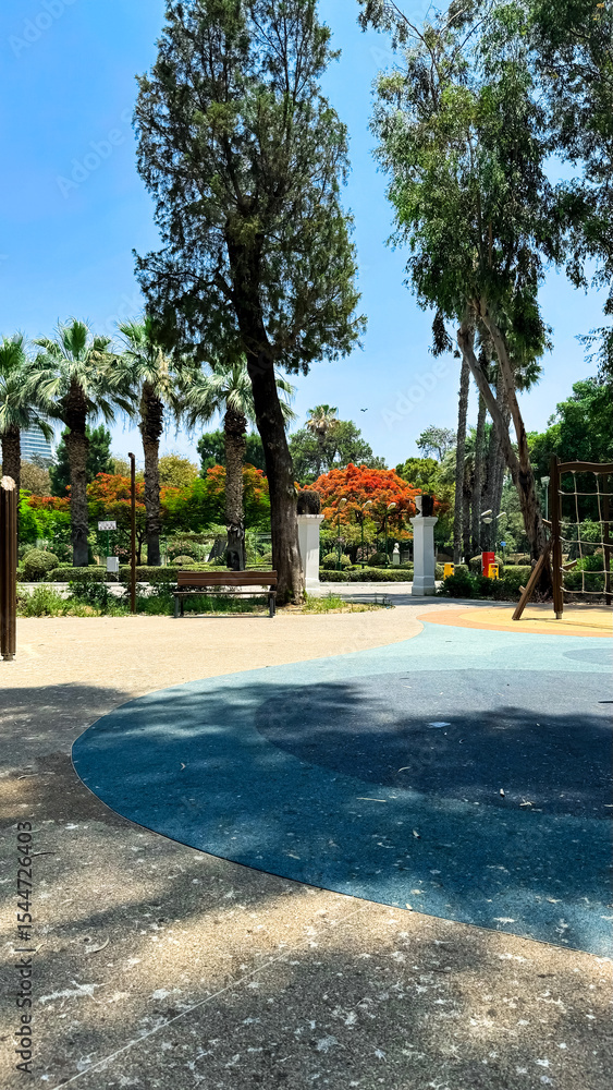 Obraz premium Modern playgrounds. European parks for children