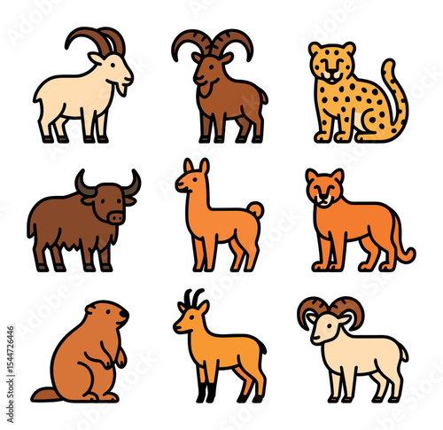 Mountain Animal Icons