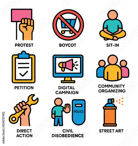 Activism Icons Grid