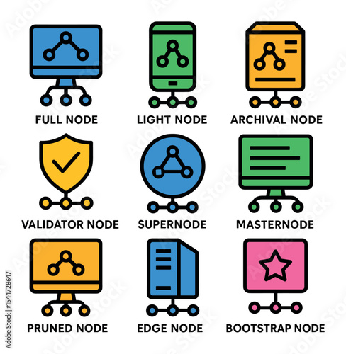Blockchain Node Icons