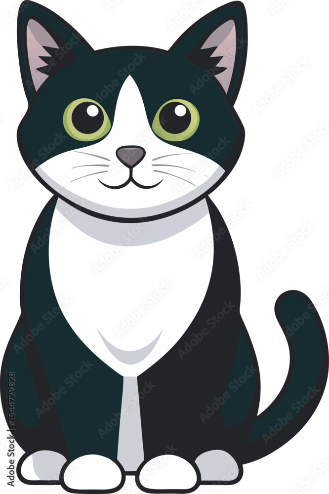 Obraz premium This collection of black and white images depicts cat illustrations, some with detailed fur textures and others in more simplified poses, like stretching or sitting.