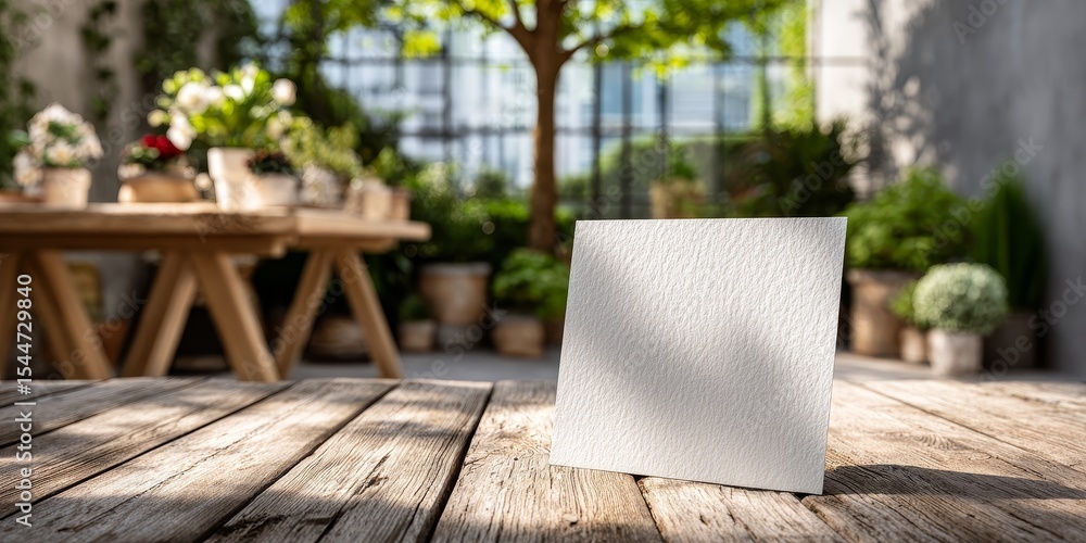 Blank white paper page lying flat on wooden table under natural light with tree-shaped shadow falling across surface, minimalist and calm composition with soft daylight atmosphere. Blank white paper page lying flat on wooden table under natural light with tree-shaped shadow falling across surface, minimalist and calm composition with soft daylight atmosphere.