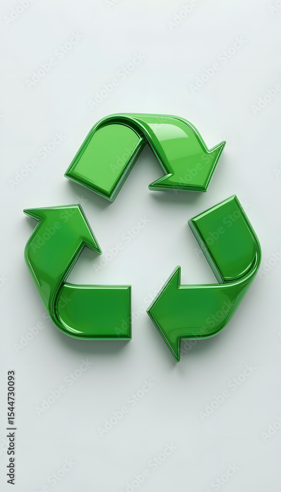 Obraz premium 3D recycling symbol.