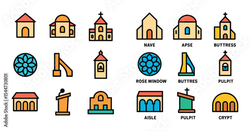 Church Architecture Icons