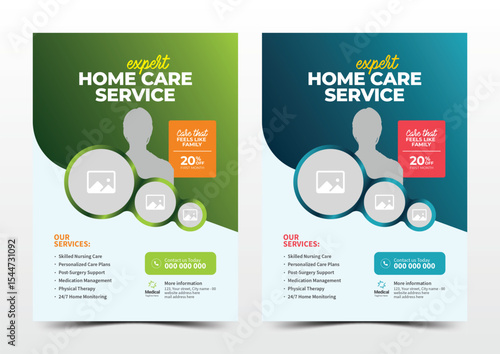 Professional medical flyer for expert home care and patient support