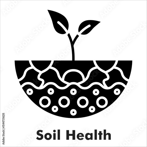 Soil Health Solid Black Icon