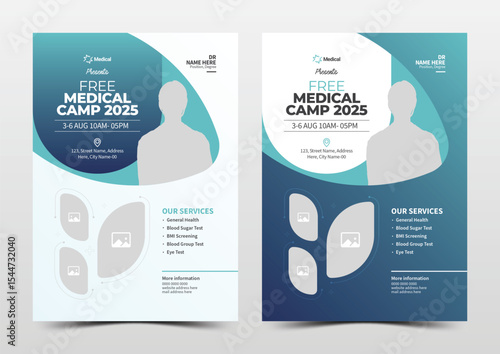 Creative medical flyer template for hospital and clinic health campaign promotion