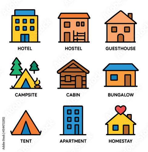 Accommodation Icons Grid